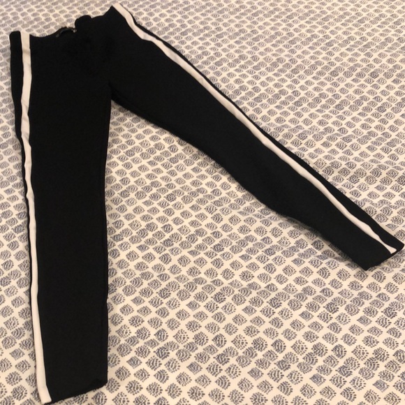 Zara Pants - Black stretchy pants with athletic stripe. Zara Pants - Black stretchy pants with athletic stripe.